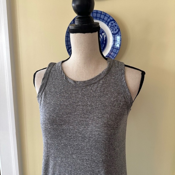 Current/Elliot | The Perfect Muscle Tee Slit Coverup Beach Dress, Heather Grey - Picture 4 of 9